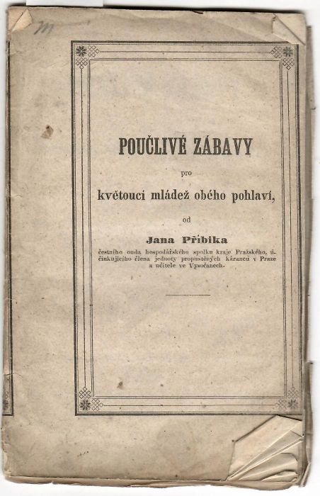 Poučlivé zábavy pro květoucí mládež obého pohlaví.