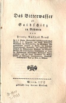 Das Bitterwasser zu Saidschitz in Böhmen ...