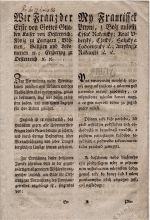 Cirkulář - "Pro warowánj mnohých rozepřj mezy mlynářemi a mlecemi gest patrného vrčenj zapotřeby, to mlynářowé mlecům konati magj, a co gim naproti tomu za gegjch prácy náležj". - František I.
