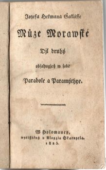 Můze Morawské Djl druhý obsahugjcý w sobě Parabole a Paramýthye.
