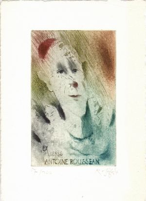 Ex libris Antoine Roussean - Šafář, Karel