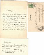 dopisy + pohlednice - Šubert František Adolf, spisovatel a ředitel Národního divadla