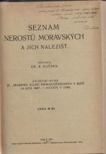 Seznam nerostů moravských a jich nalezišť. - Kučera, B. Dr.