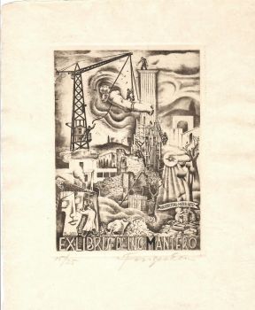 Ex libris Dr. Ing. Mantero