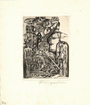 Ex libris AR (Societa Anonima) - Fingesten, Michel