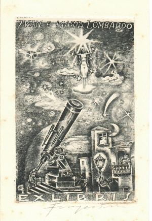 Ex libris Ivan e Maria Lombardo - Fingesten, Michel