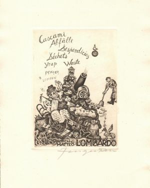 Ex Libris Ivan Matteo Lombardo (Cascami Abfälle Desperdicies ....) - Fingesten, Michel