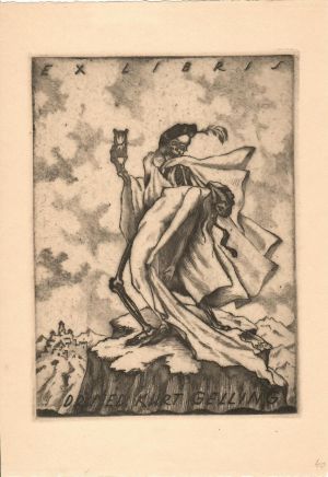 Ex libris Dr. Med. Kurt Gelling - Fleissig, Vítězslav