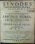SYNODUS ARCHI-DIOECESANA PRAGENSIS. Habita ab ILLUSTRISSIMO & REVERENDISSIMO DOMINO DOMINO SBIGNEO BERKA, DEI et APOSTOL: SEDIS GRATIA ARCHI-EPISCOPO PRAGENSI, & PRINCIPE, LEGATO NATO, &c. Anno a Christi Nativitate M.D.C.V. In Festo S. WENCESLAI PRINCIPIS MARTZRIS AC PATRONI. - Berka z Dubé, Zbyněk