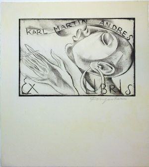 Karl Martin Andres Ex libris - Fingesten, Michel