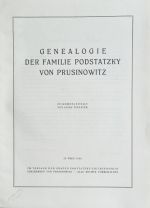 Genealogie der Familie Podstatzky von Prusinowitz. - Pilňáček, Josef