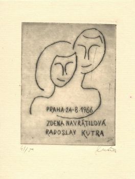 Praha 24.8.1966 Zdena Navrátilová a Radoslav Kutra
