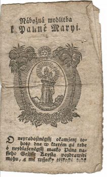 Nábožná modlitba k Panně Maryi.