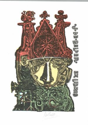 Ex libris J. de Belder - Liesler, Josef