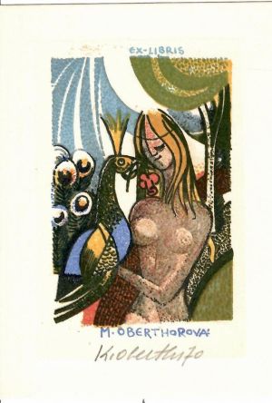 Ex libris M. Oberthorová - Oberthor, Karel