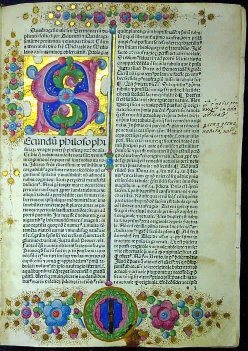 Quadragesimale seu Sermonariu[m] duplicatu[m] scilicet per Adventu[m] et Quadragesima[m]: de penitentia et eius partibus: Editu[m] a venerabili viro Michaele de Mediolano ordinis minor.  (Sermoniarum de poenitentia per adventum et quadregesimam).