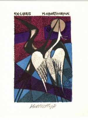 Ex libris M. Oberthorová - Oberthor, Karel