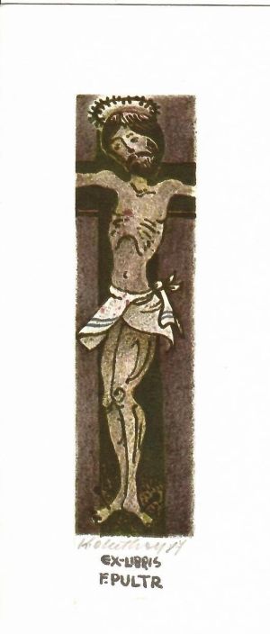 Ex libris F. Pultr - Oberthor, Karel