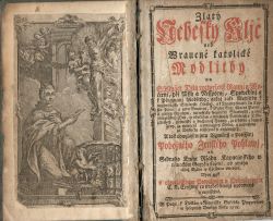 Zlatý Nebeský Kljč neb Wraucné katolické Modlitby na Ssestnáct Djlu rozwržené Rannj a Wečernj, při Mssy a Nesspornj, Spowědlnj a k Přigjmánj Modlitby; gakož také Modlitby k neyswětěgssý Swátosti Oltářnj, a k Trogicy swaté, ku Krystu Pánu, a geho Vmučenj. k Matce Božj Maryi Panně, a giným Swatým, na wssecky wegročnj Slawnosti, a giné obwzlásstnj Dni, w obecných a wlastnjch Potřebách a Důležitostech, za swětské a duchwnj Panny, za těhotné a kagjcý Ženy; za nemocné a vmjragjcý Osoby, a naposledy za Dussyčky očistcowé se obsahugjcý. A to k obwzlásstnjmu Vžiwánj/  a P/otěssenj Pobožného Ženského Pohlawj, od .....