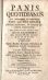 PANIS QUOTIDIANUS, Pro consequenda, & conservanda VITA seu DEI GRATIA fidelium animarum, & omnium bonorum temporalium. . - Levinský, Vojtěch Xaver Josef