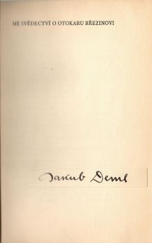 Mé svědectví o Otokaru Březinovi