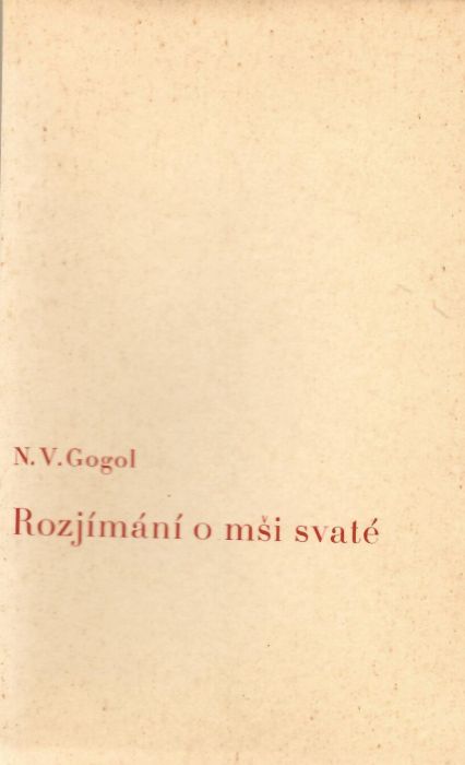 Rozjímání o mši svaté.