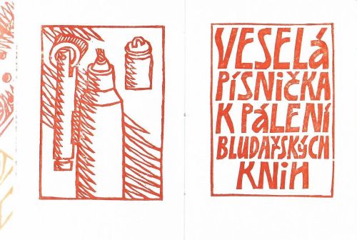 Veselá písnička k pálení bludařských knih.