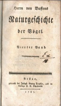 Naturgeschichte der Vögel. IV. Theil.