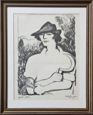 "Mladá žena pracující v kibucu" - Longen [Pitterman], Emil Artur