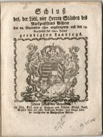 Schluß Des, der Löbl. vier Herren Ständen des Markgrafthums Mähren den 22. September 1800. angefangenen und den 19. September des 1801. Jahres geendigten Landtags. - Welzenstein, Johann Joseph von