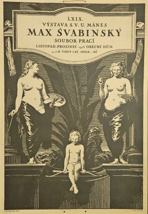 Plakát pro výstavu M. Švabinského - Švabinský, Max