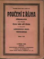 Poučení z října. - Trocký, Lev