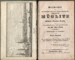 Geschichte der dem Herrschaft Mürauer Schutze unterstehenden Munizipalstadt MÜGLITZ in Mähren, Ollmützer Kreises, von ihrem Entstehen bis zum Brande den 21. Mai 1841.