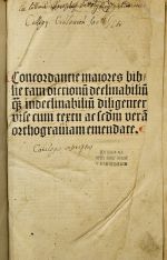 Concordantiae Bibliorum. - Conradus de Alemania