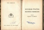 Sociální politika nového Nemecka. - Schmidt, Rudolf