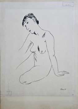 Sedící ženský akt