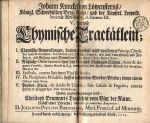 V. Curiose Chymische Tractätlein; I. Chymische Anmerckungen, darinn gehandelt wird von denen Princip. Chym. Sal. Acid. & Alcalibus; Fixis & Volatilib. in denen 3. Regnis; wie auch vom Geruch und Farben etc. mit Anhang einer Chymischen Brille, contra Non-Entia Chym. II. Nützliche Obsevationes von den Fixen und flüchtigen Saltzen, Auro & Argento Potabili; Spiritu Mundi u. d. g. wie auch von den Farben und Geruch der Metallen, Mineral. &c. III. Epistola, contra Spiritum Vini  sine Acido. IV.  De Phosphoro Mirabili; dessen leuchtenden Wunder=Pilulen; sampt einem Discurs vom Nitro. V. Probier=Stein, de Acido & Urinoso, Sale Calido & Frigido; contra Herrn D. Voigts Spir. Vini Vindicatum. Wobey zugleich angehänget wird: Christoph Brummets Tractätlein vom Blut der Natur. Nebst einer Vorrede: De doctis et nobilibus Empiricis: D. Johannis Philippi Burggravii, Med. Francof. ad Moenum. - Kunckel von Löwensterns, Johann