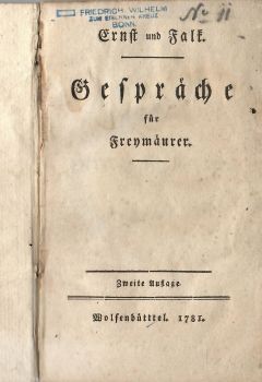 Ernst und Falk. Gespräche für Freymäurer.