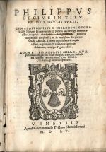 DE REGVLIS IVRIS. CVM ADDITIONIBVS D. HIERONYMI CVCHALON Hispani. Et cum recente et perutili Auctario, et Annotationibus analyticis CAROLI MOLINAEI Censoris Iurisconsulti Parisiensis, ac in amplissimo Parisiorum Senatu Aduocati, Theoriae praxisque Iuris consultissimi, in gratiam et vtilitatem Iuris candidatorum, totiusque Togati ordinis. LOCA ETIAM AMPLIVS MILLE. QUAE partim mutila, partim etiam indigesta erant, hac postrema editione restituta sunt. Cum INDICE multo,  cum antea locupletiore. - Decius, Philippus