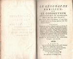 LE GÉOGRAPHE PARISIEN, OU LE CONDUCTEUR CHRONOLOGIQUE ET HISTORIQUE DES RUES DE PARIS. Tome second (ze dvou dílů). - [Le Sage (Alletz Pons, Augustin)]