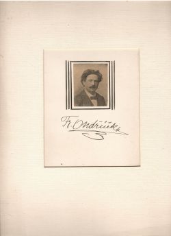 Reprodukce fotografie s Ondříčkovým podpisem