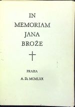 In memoriam Jana Brože. - 