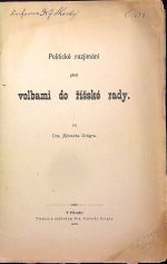 Politické rozjímání před volbami do říšské rady. - Grégr, Edvard Dr.