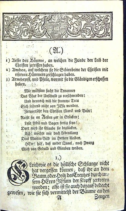 Der Kampff und Sieg der ersten Blut-Zeugen Jesu Christi, Durch Glauben und Gedult; Nach Alphabetischer Ordnung entworffen Und In Kupffern vorgestellet.