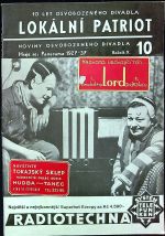 Lokální patriot. Noviny Osvobozeného divadla. Ročník X., číslo 10. - 