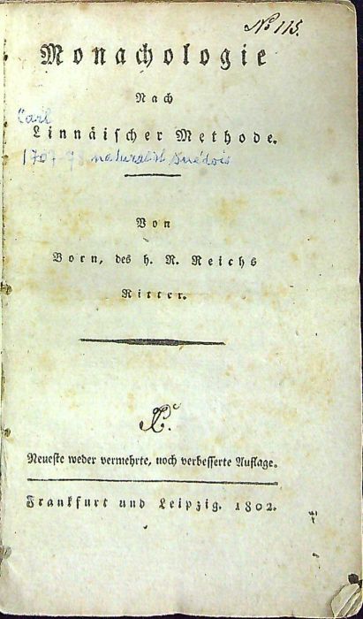 Monachologie Nach Linnäischer Methode. 