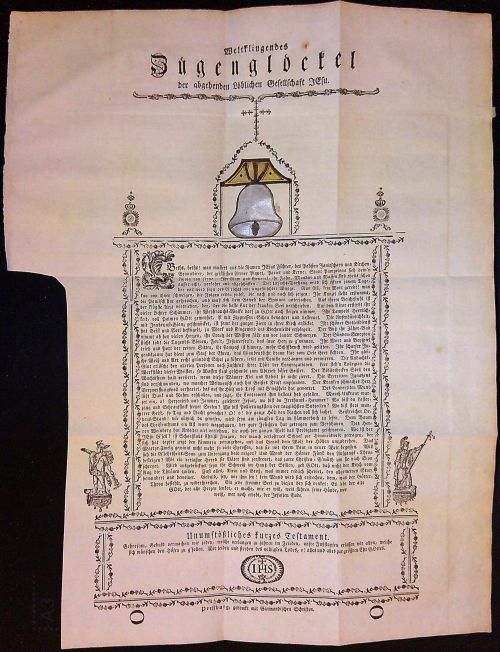 Weltklingendes Zügenglöckel der abgehenden Löblichen Gessellschaft JEsu.