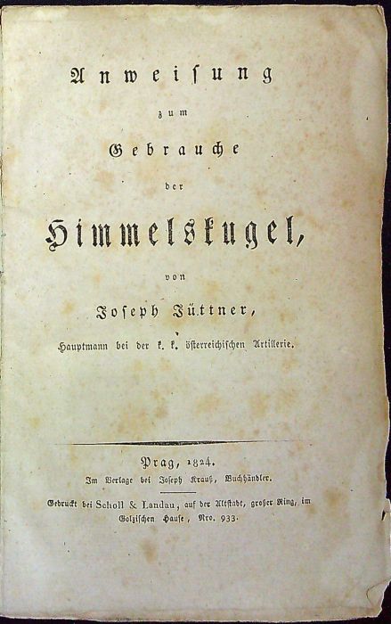 Anweisung zum Gebrauche der Himmelskugel, von ....