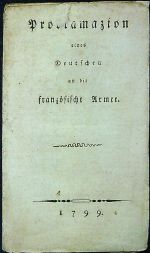 Proclamazion eines Deutschen an die französische Armee. - 