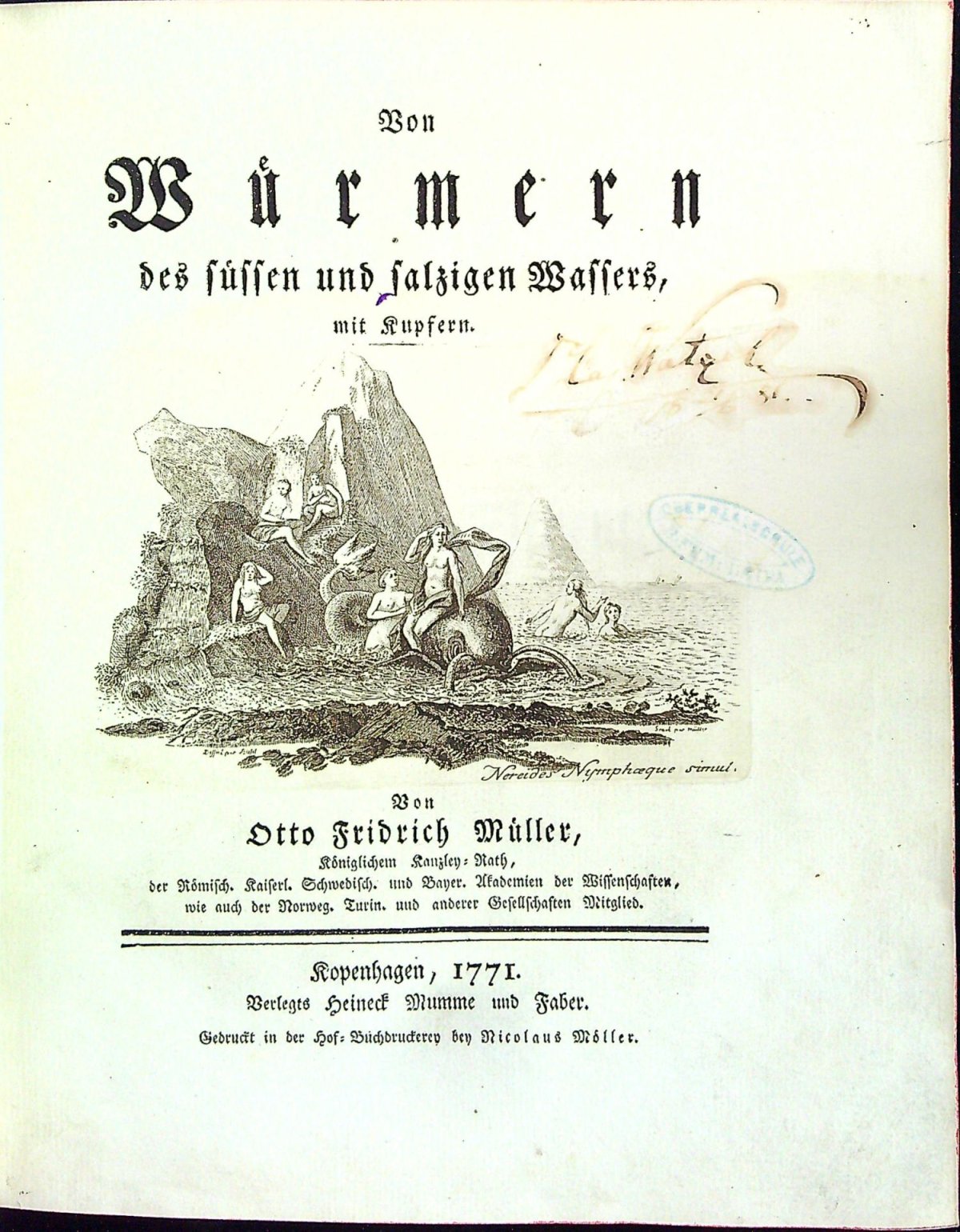 Von Würmern des süssen und salzigen Wassers, mit Kupfern.